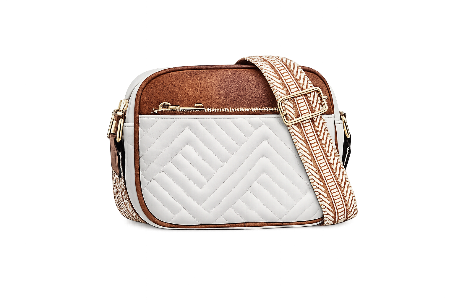 Crossbody Bag for Women (Biege and Brown)